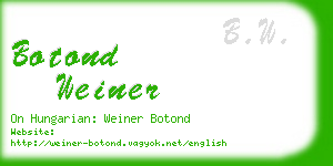 botond weiner business card